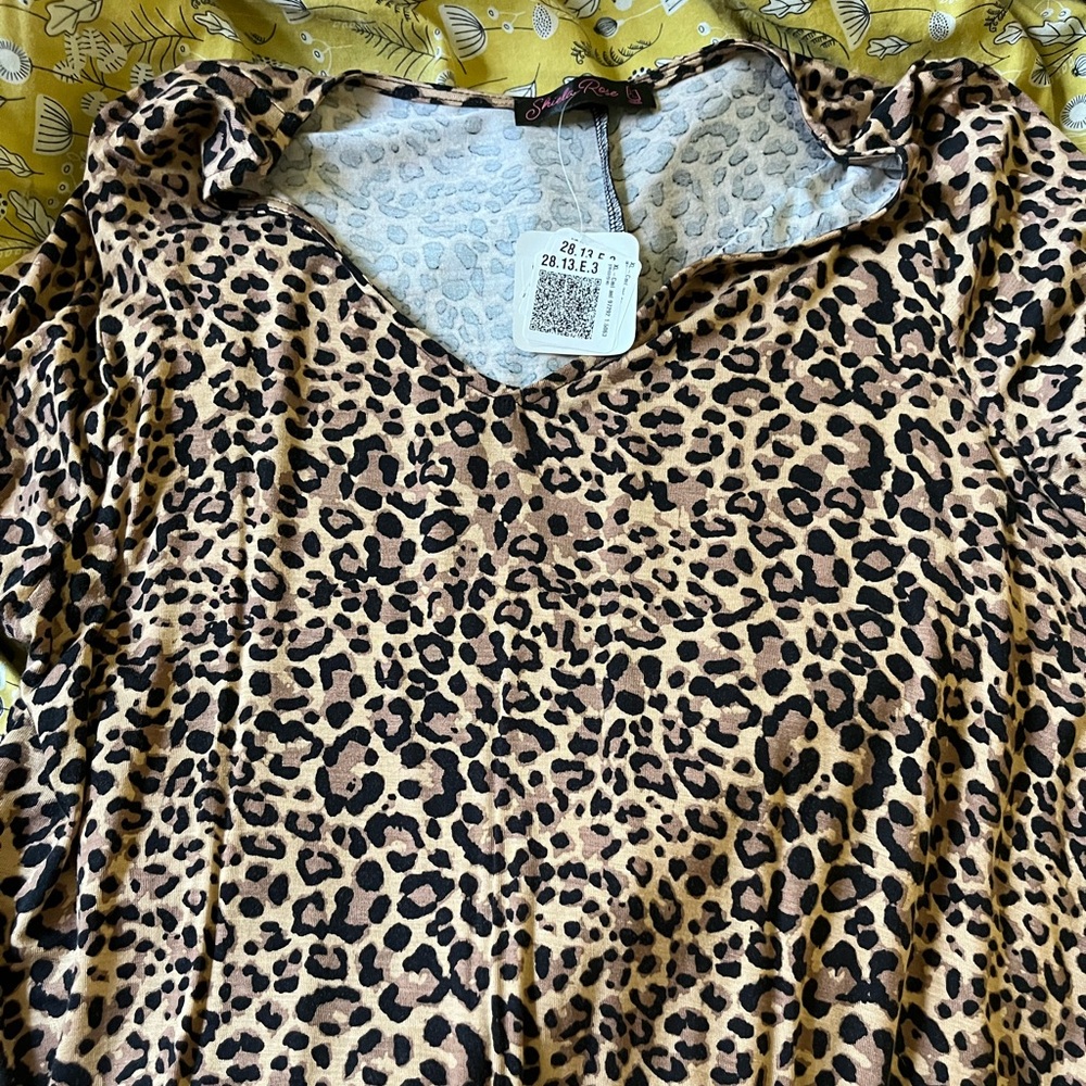 NWT cheetah print blouse